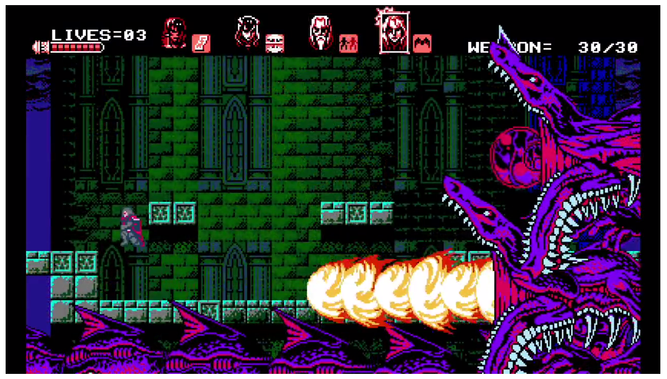 bloodstained curse of the moon trailer boss fight
