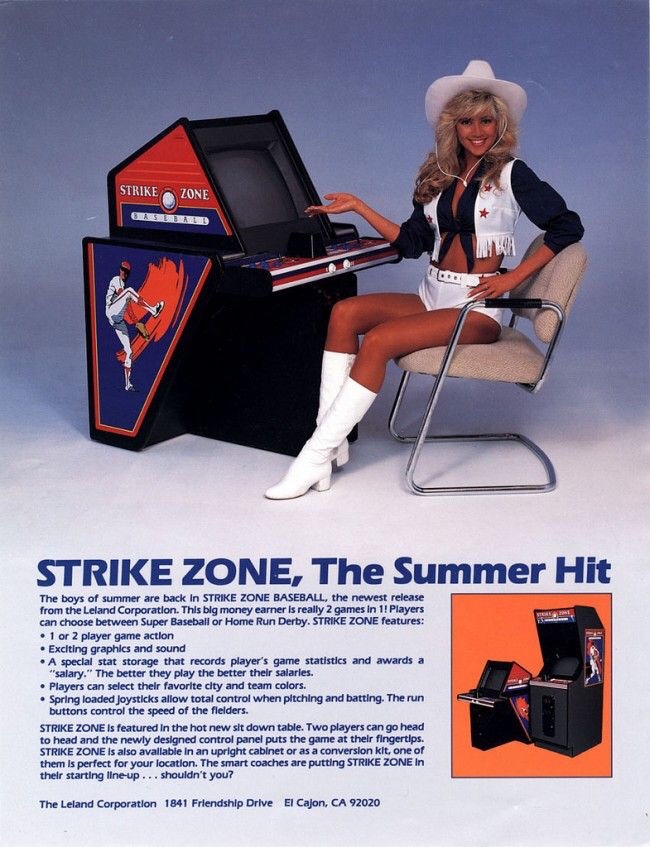 Strike Zone-dallas cowboys cheerleader-arcade-flyer