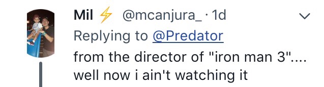 Mil reply to the new Predator trailer