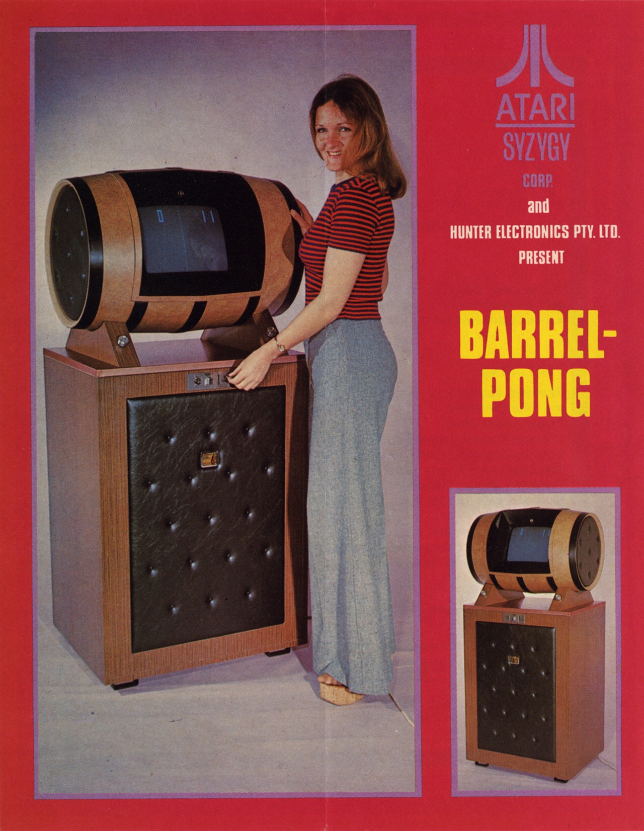 Barrel pong-arcade-flyer