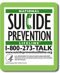National Suicide Prevention Lifeline free advertisement