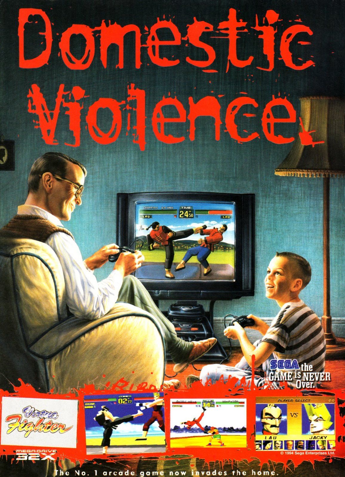 The Splintering_Cheeky gaming ads_Sega_domestic violence_virtua fighter