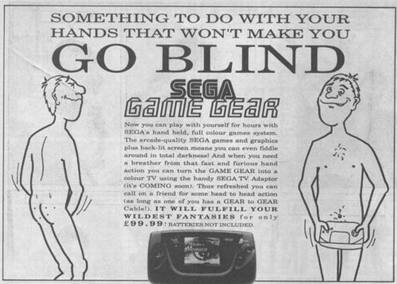 The Splintering_Cheeky gaming ads_Sega_Game Gear_go blind