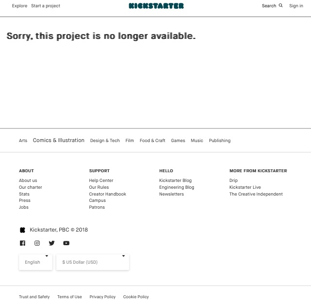 fake cyberfrog kickstarter screen
