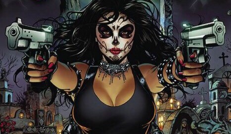 la muerta banner art coffin comics artwork