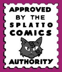 Approved by Splatto Comics cat stamp