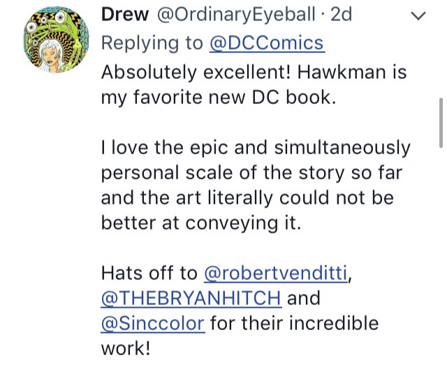 Drew's opinion on DC's relaunch of Hawkman