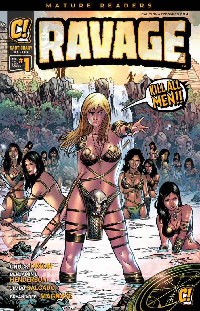 Ravage kill all men chuck dixon comic indiegogo cover