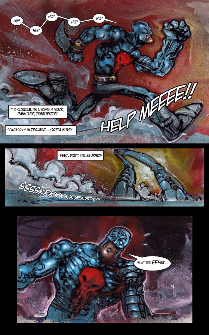 The Berserkonauts Sample Page No. 2 Following Woman's Screams