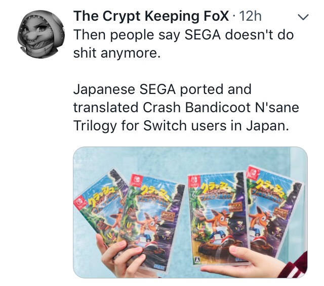 The Crypt Keeping FoX opinion on SEGA