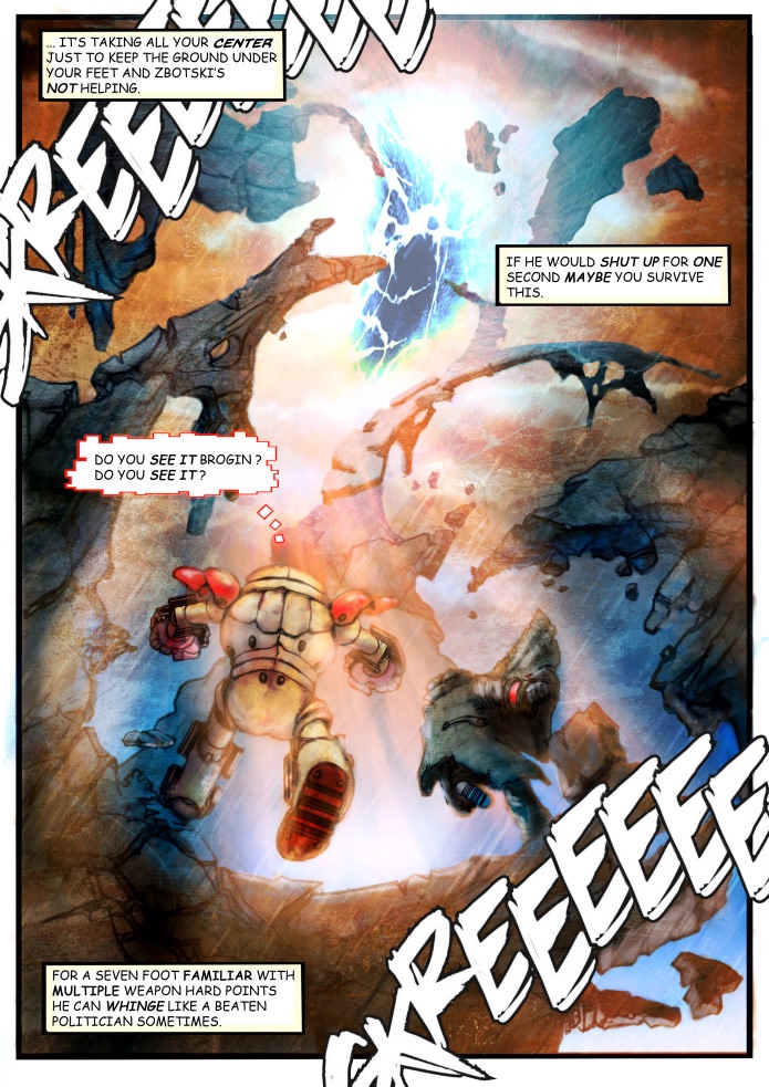 Stitchwalker The Clysm sample page No. 3 explosion