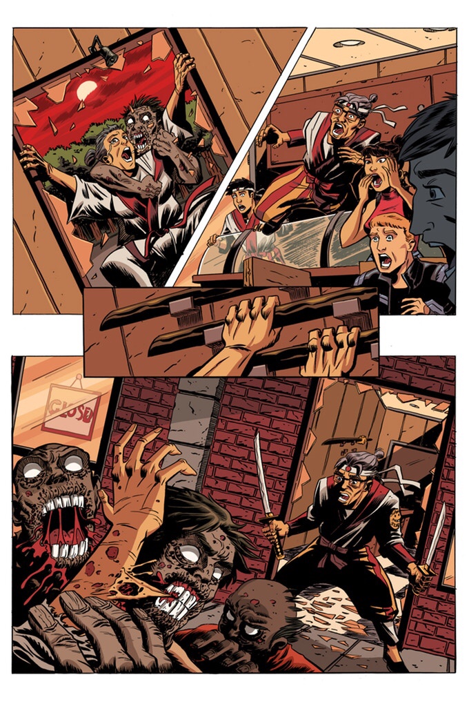 Zombie Sama sample page No. 2 zombies eat woman