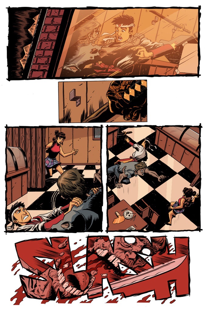 Zombie Sama sample page No. 3 Zombies attack man