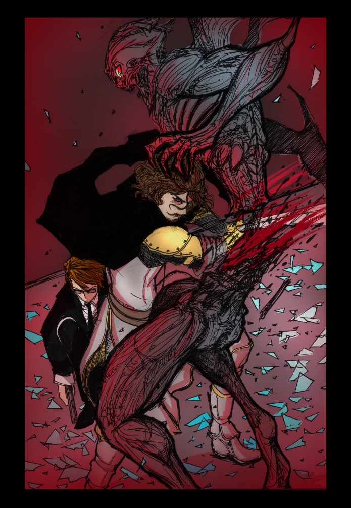 Demons Volume 2 artwork No.3 demon gets cut in half
