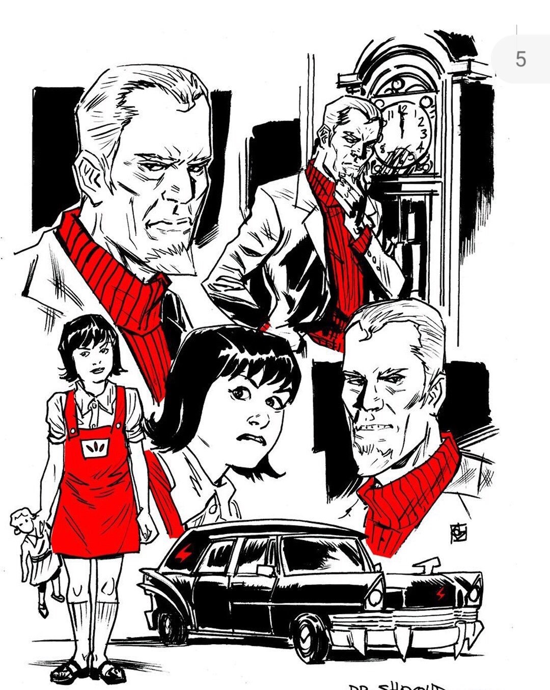 Dr. Shroud concept art No.2 Girl and Man