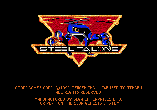steel talons_sega_genesis_the splintering_title screen
