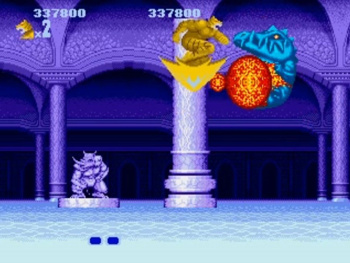 Altered_Beast_Review_SEGA_Genesis_Mega_Drive_The_Splintering_Weretiger_Kick_stage_4_boss