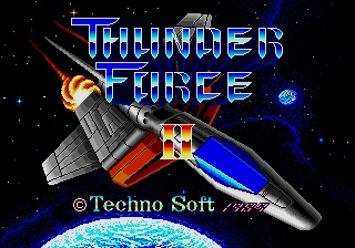review_thunder_force_II_the_splintering_sega_genesis_mega_drive_main_title_screen
