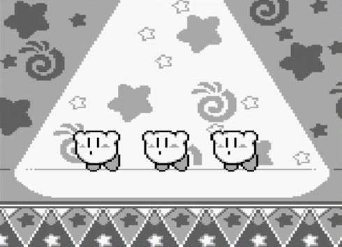 dancing-kirby-black-and-white-adventure-nes-nintendo-monochrome-may-the-splintering